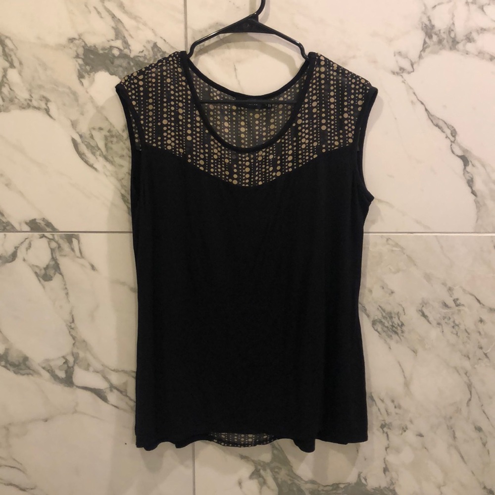 The Limited black and cream tank top